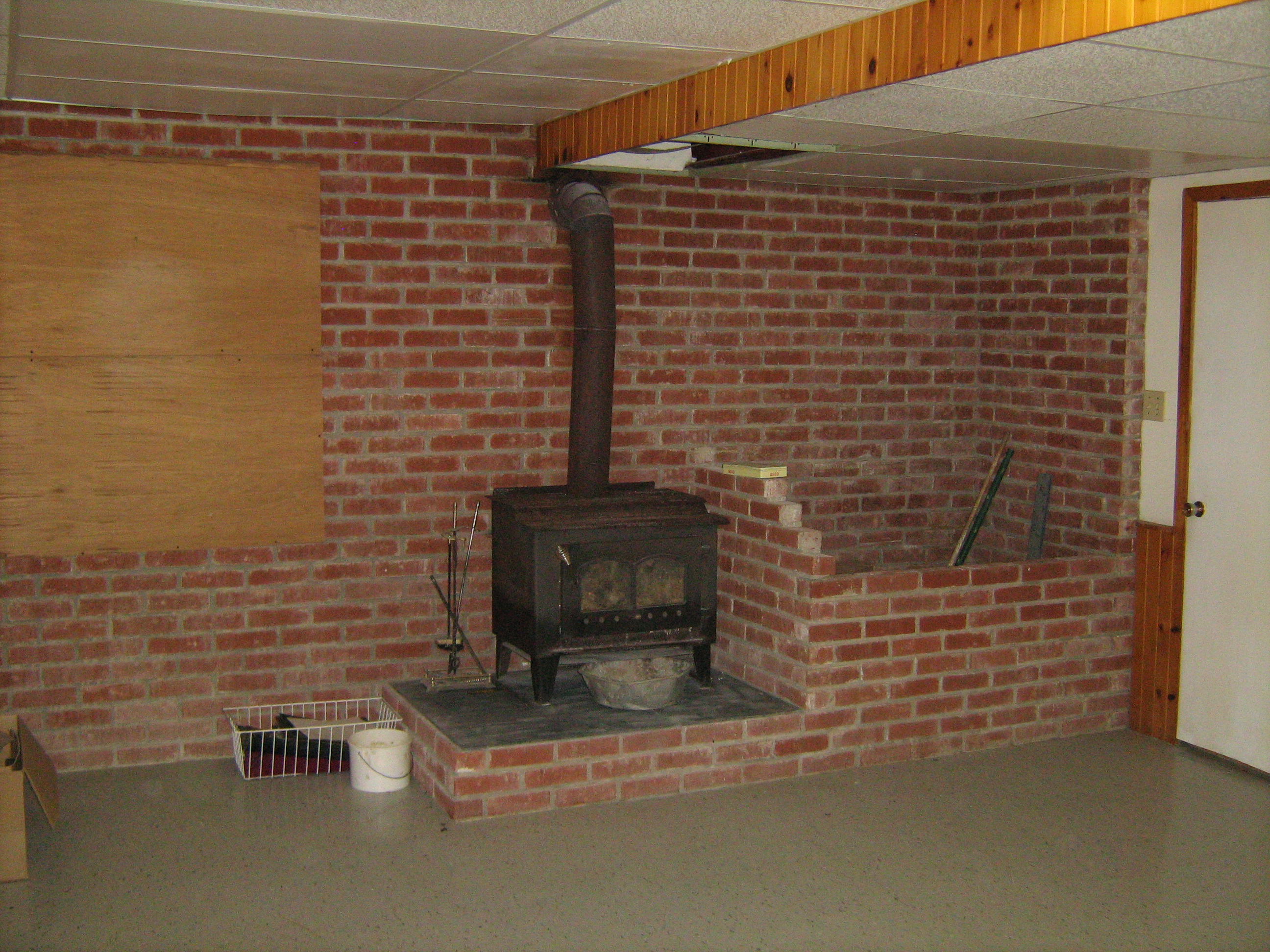 Natural stone wall and hearth London Ontario