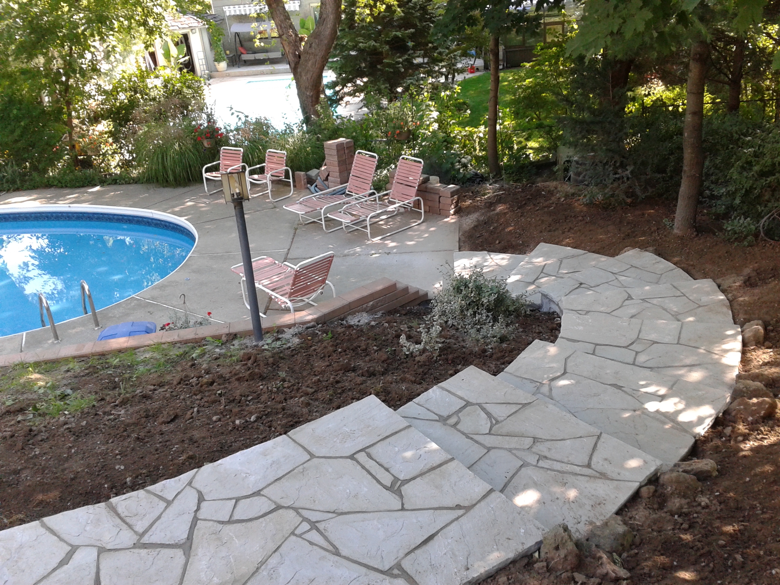 Flagstone stairs London Ontario